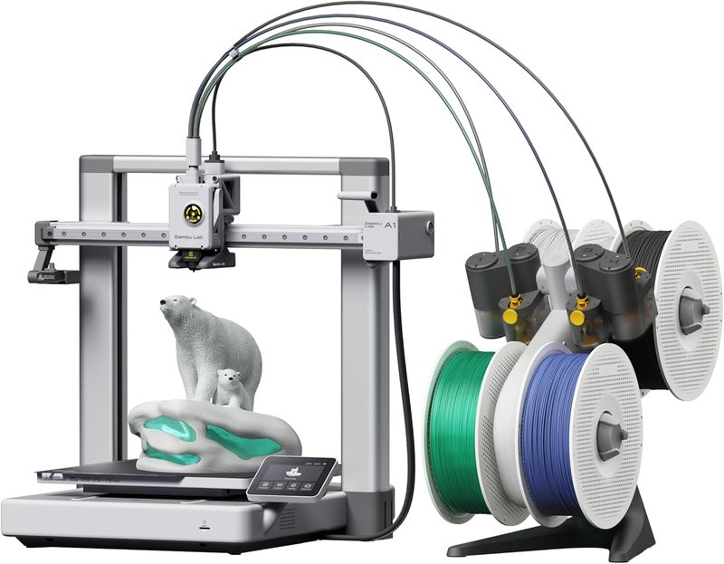 Bambu Lab A1 Combo, A1 3d Printer And Ams Lite, Support Multi-color 3d Printing,