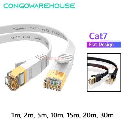 Cat7 Internet Network Cable 10gbps Shielded Flat Lead Switch Router Modem Nbn