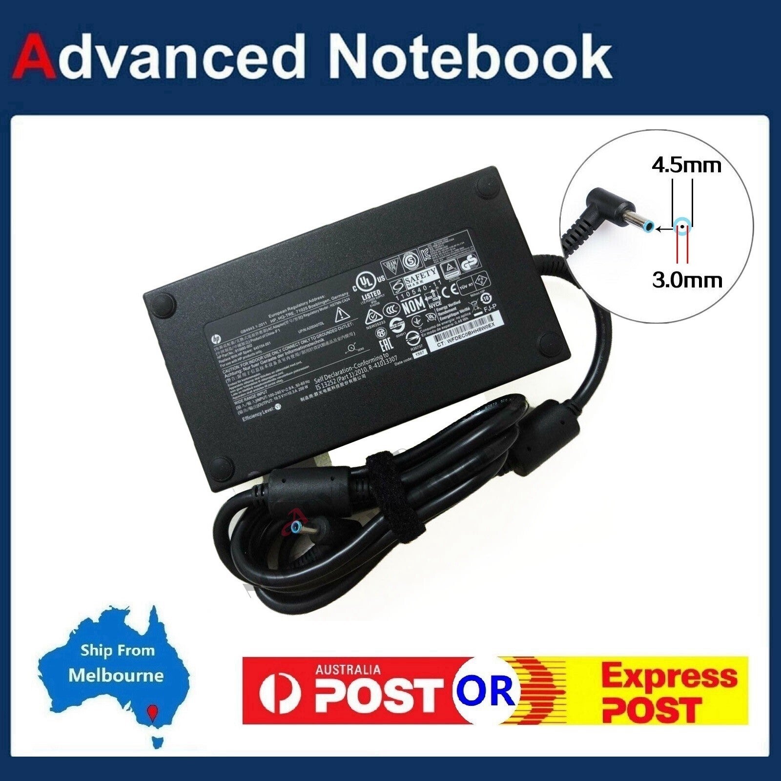 Genuine 200w Power Adapter Charger Hp Victus 16 16-e 16-d Series Gaming Laptop