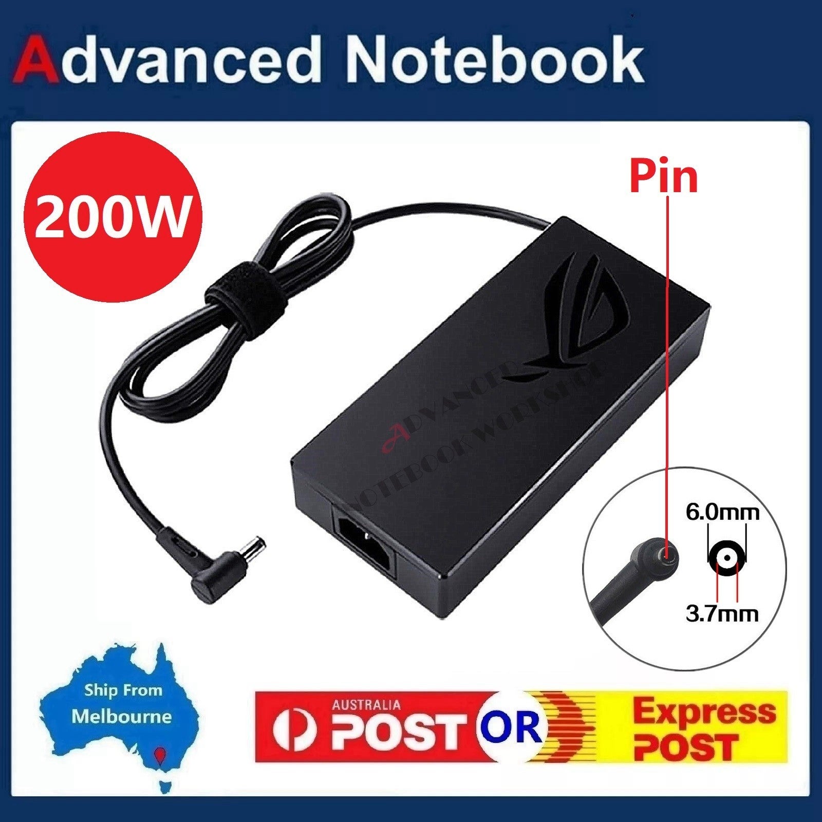 Genuine 200w Power Adapter Charger Asus Rog Zephyrus Ga503qs Ga503qr Ga503qm