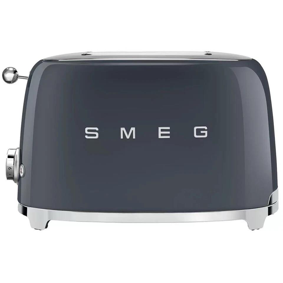 Smeg 50s Retro Style 2 Slice Toaster Slate Grey Tsf01grau Kitchen Toasters