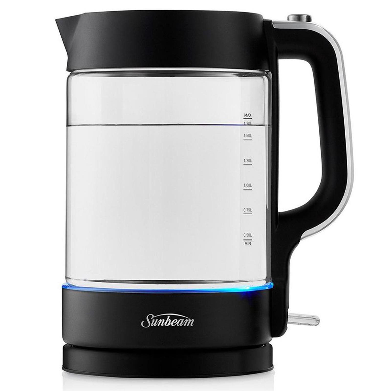 Sunbeam 1.7l Black Classics Glass Kettle. Ke6450k