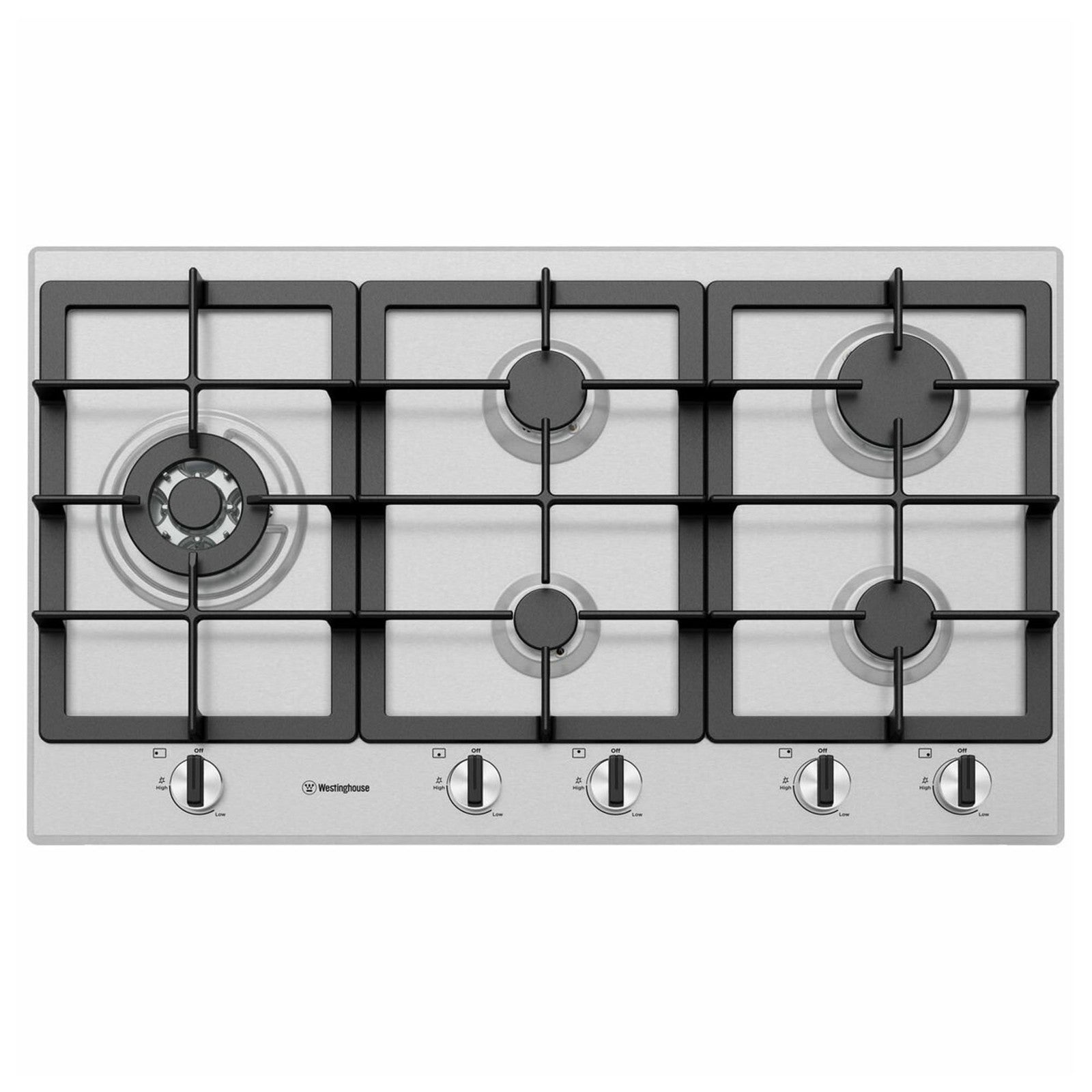 Westinghouse 90cm 5 Burner Gas Cooktop Whg954sc