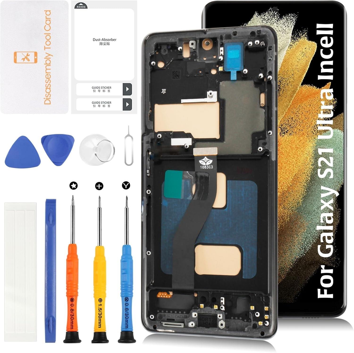 Incell S21 Ultra Display Screen Replacement For Samsung Galaxy S21 Ultra With Ph
