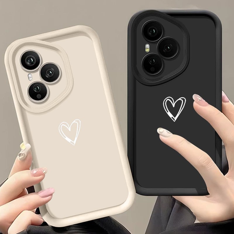 Cute Heart Shockproof Silicone Soft Case For Honor 400 200 Pro 400 Lite Cover