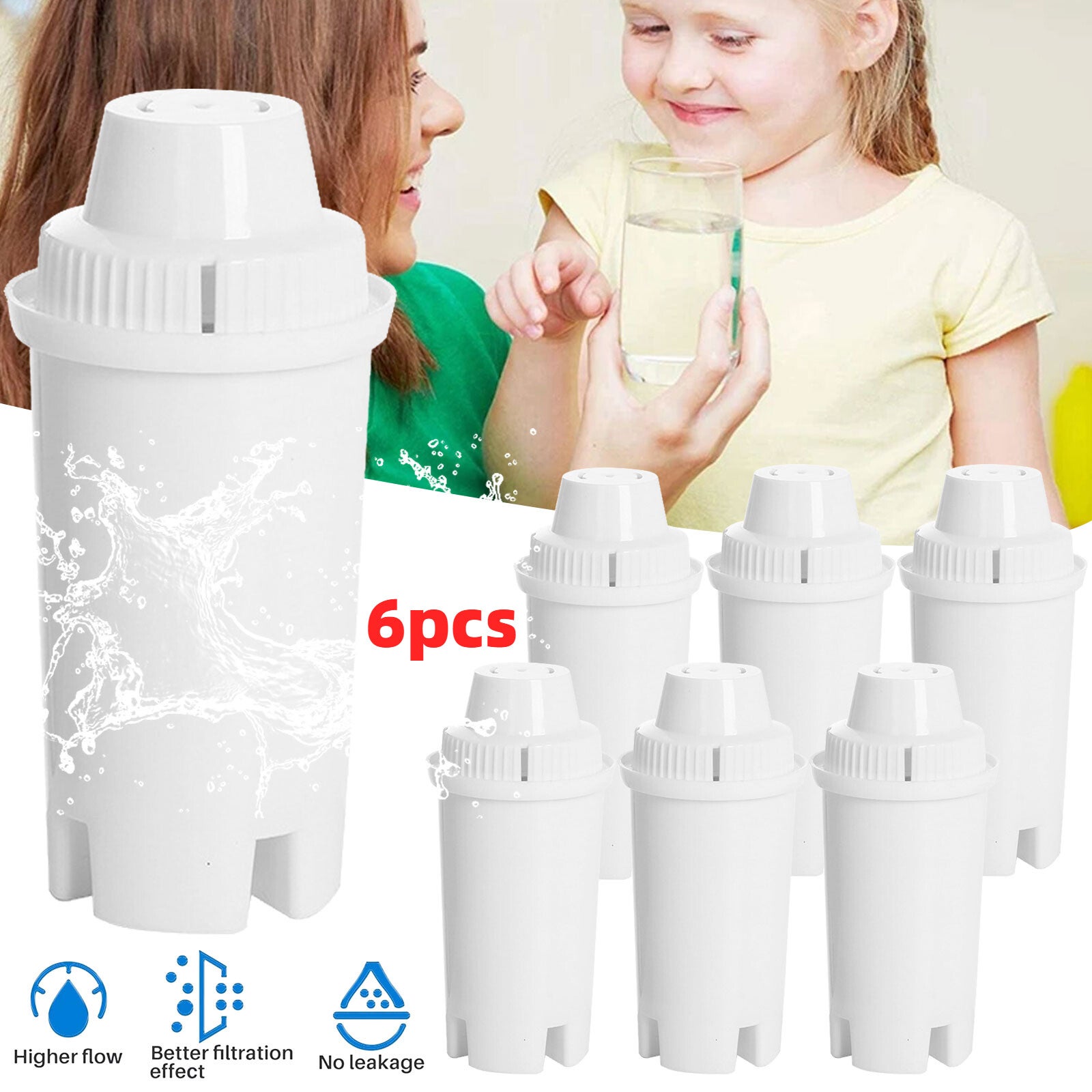 6 Pack For Brita Classic Pitcher Water Filter Advanced Pitcher Water Filter