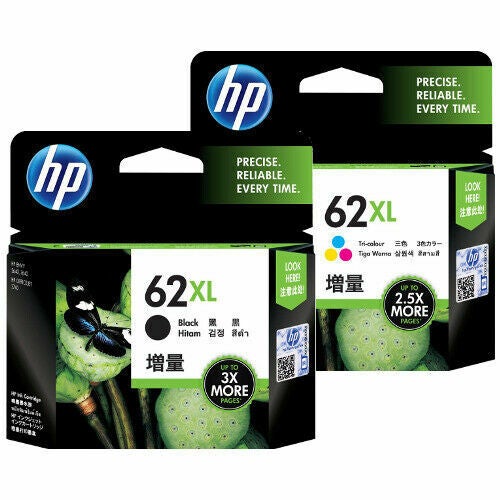 Genuine Hp62xl Black Hp 62xl Colour Ink Cartridges For Hp Envy5640 5749 5542