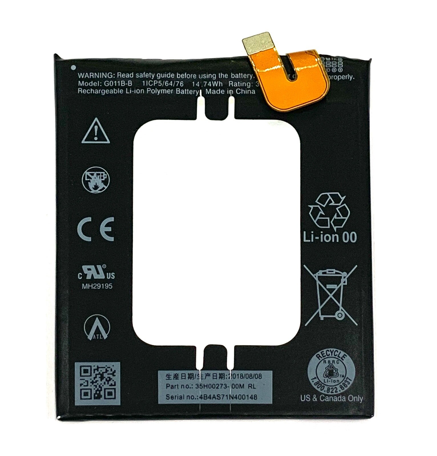 Google Pixel 2xl Battery Replacement 3830mah Model : G011b-b