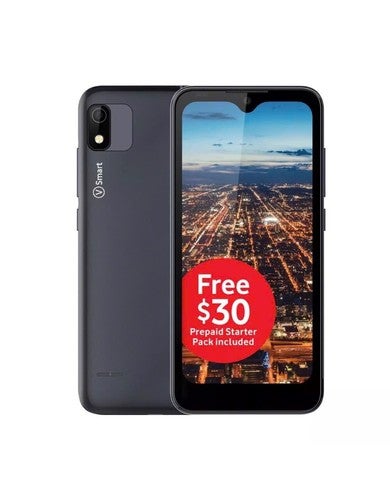 Vodafone V Smart 4g Android Mobile Phone W/ $30 Prepaid Starter Pack - Black