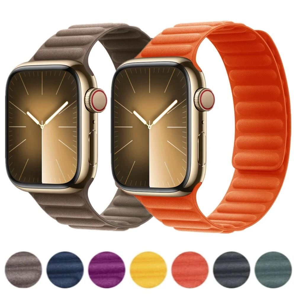 For Apple Watch Se 3 44mm Se3 Woven Magnetic Watch Band Strap Wristbands