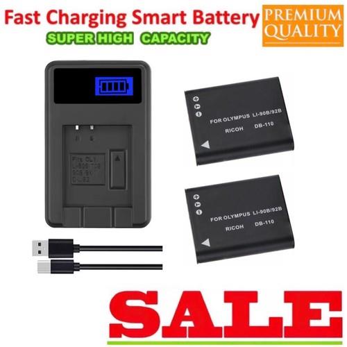 2x Battery &char Db-110 For Ricoh Wg-6 Wg6 Gr Iii Street Edition Special Limited