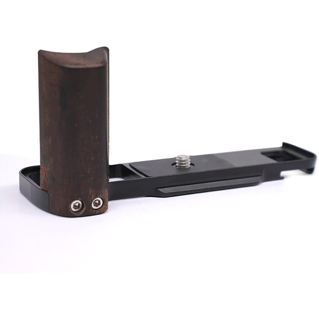 Quick Release Base Plate With Wood Hand Grip For Fujifilm X-e5 Mirrorless Camera