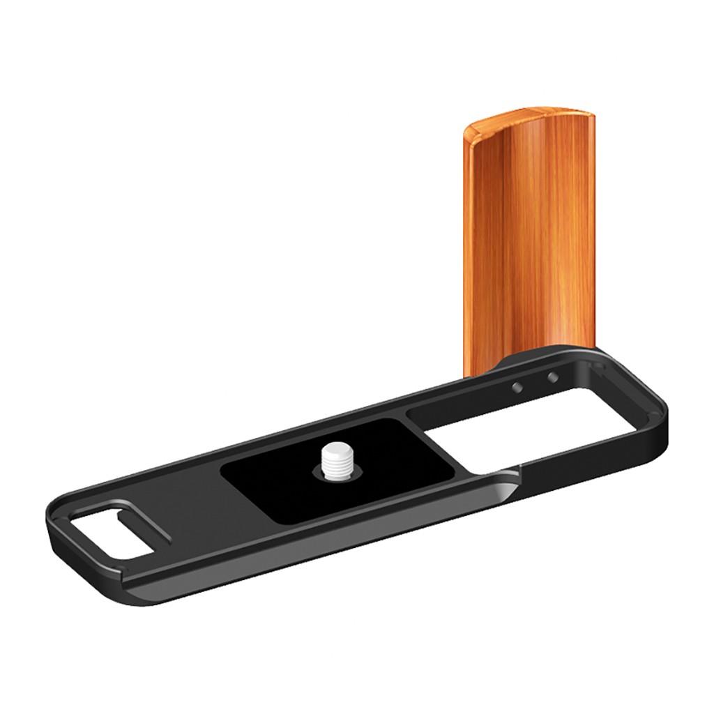 Quick Release Base Plate With Wood Hand Grip For Fujifilm X-e5 Mirrorless Camera