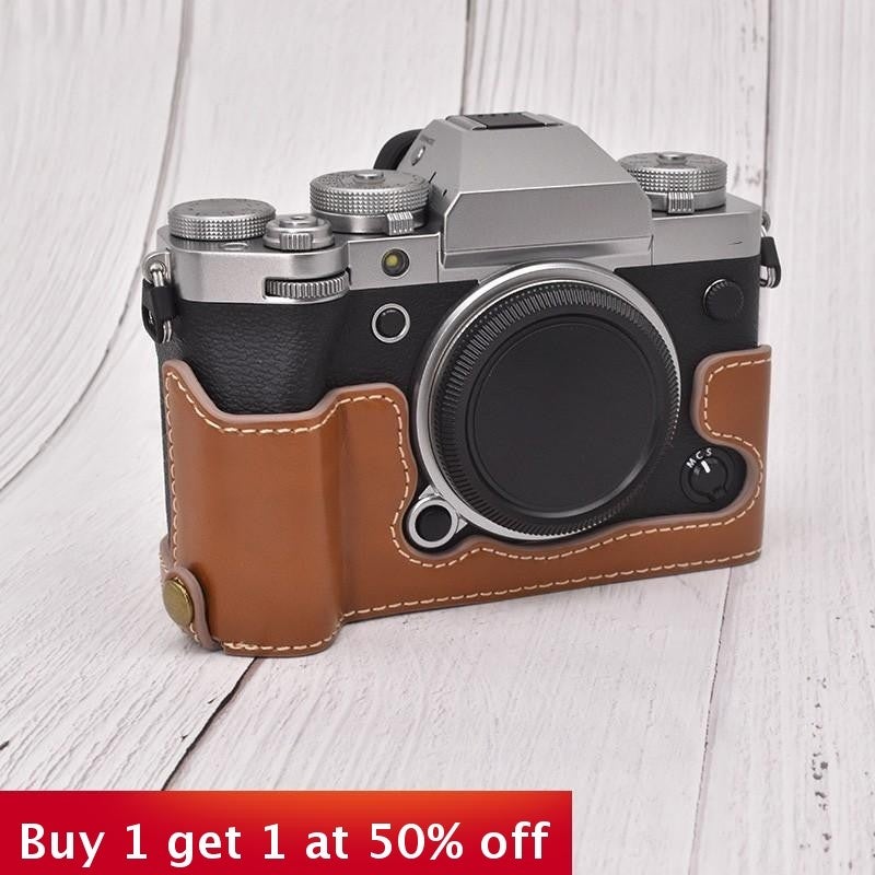 For Fuji Xt5 Camera Protective Cover Camera Bag Base Leather Case Black Coffer