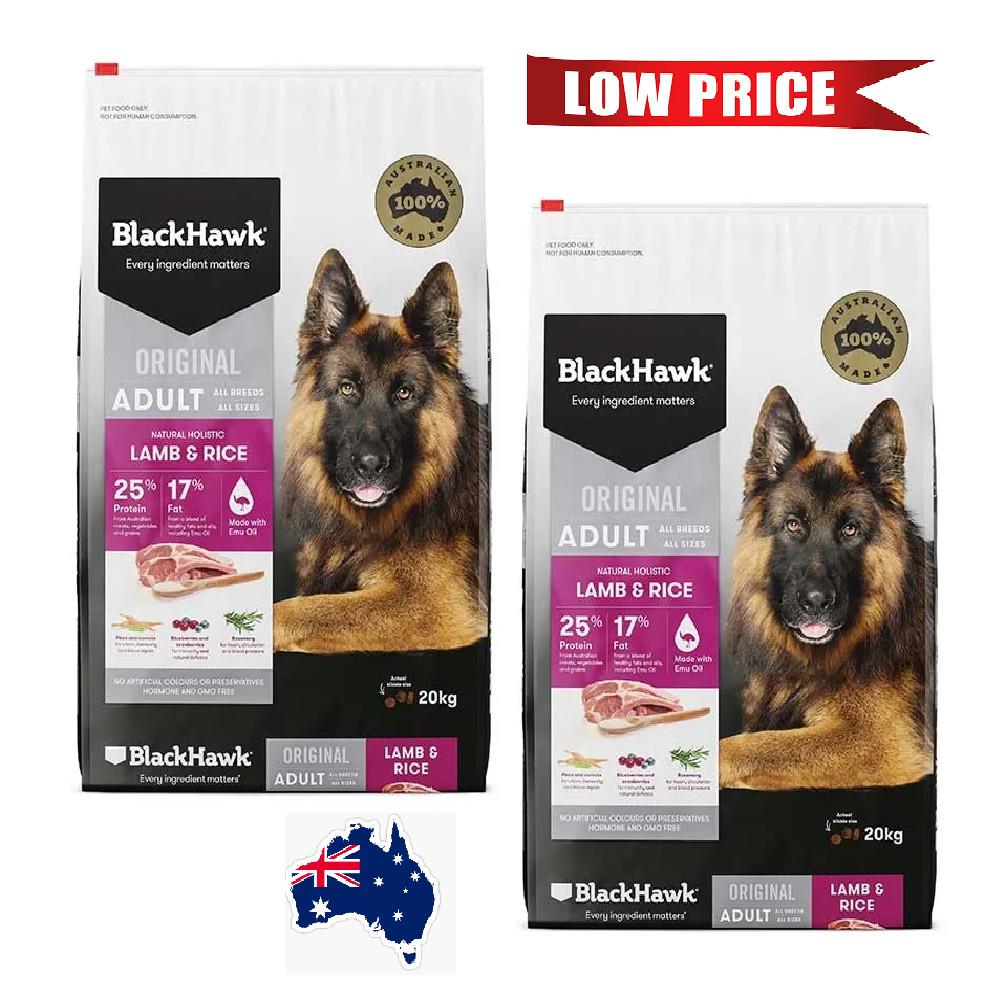 Black Hawk Lamb And Rice Adult Dog Food 20kg Free And Fast Shipping