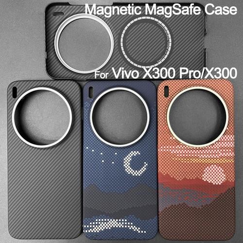 For Vivo X300 Pro/x300 Magnetic Magsafe Case Aramid Carbon Fiber Cover
