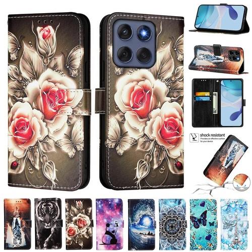 Shockproof Magentic Case For Motorola Moto G56 5g Pattern Leather Wallet Cover