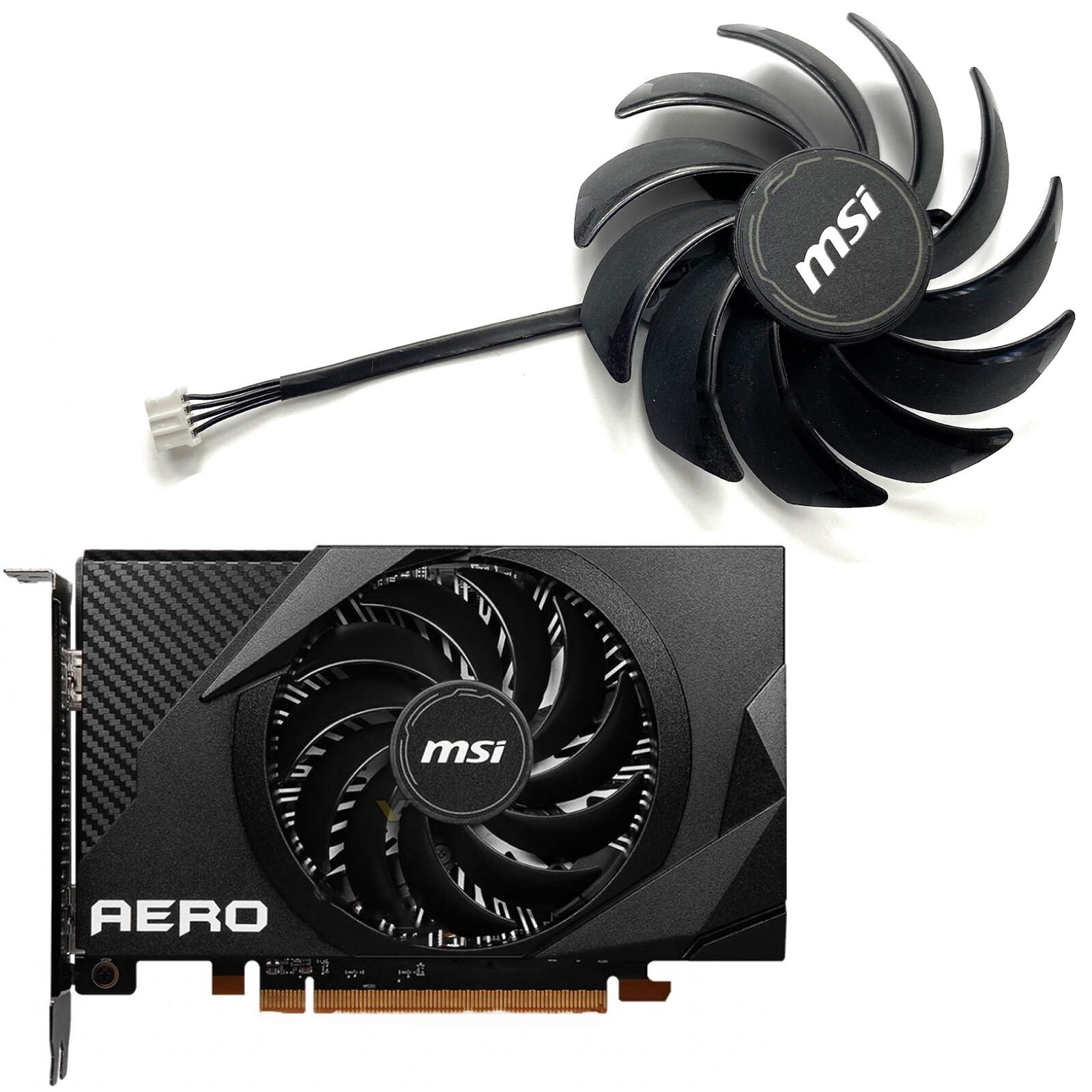 For Msi Rx6400 4gb Aero Itx Non-public Graphics Card Cooling Fan Repair Kit