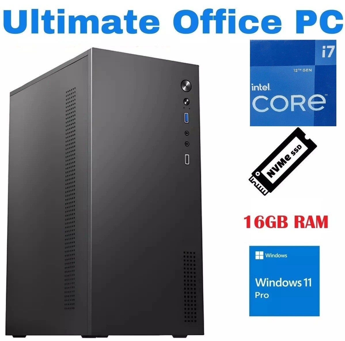 Intel Core I7 Home Office Performance Desktop Pc 16gb Ram 512gb Ssd Wifi Win 11