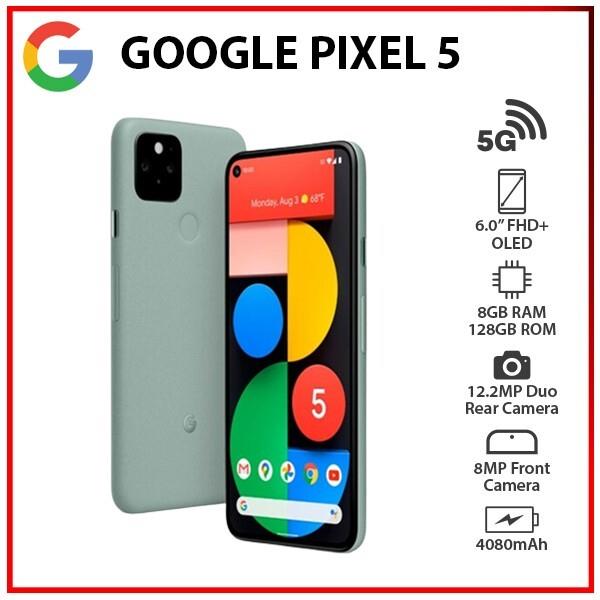 (new&unlocked)google Pixel 5 5g 8+128gb Dual Sim Sage Green Android
