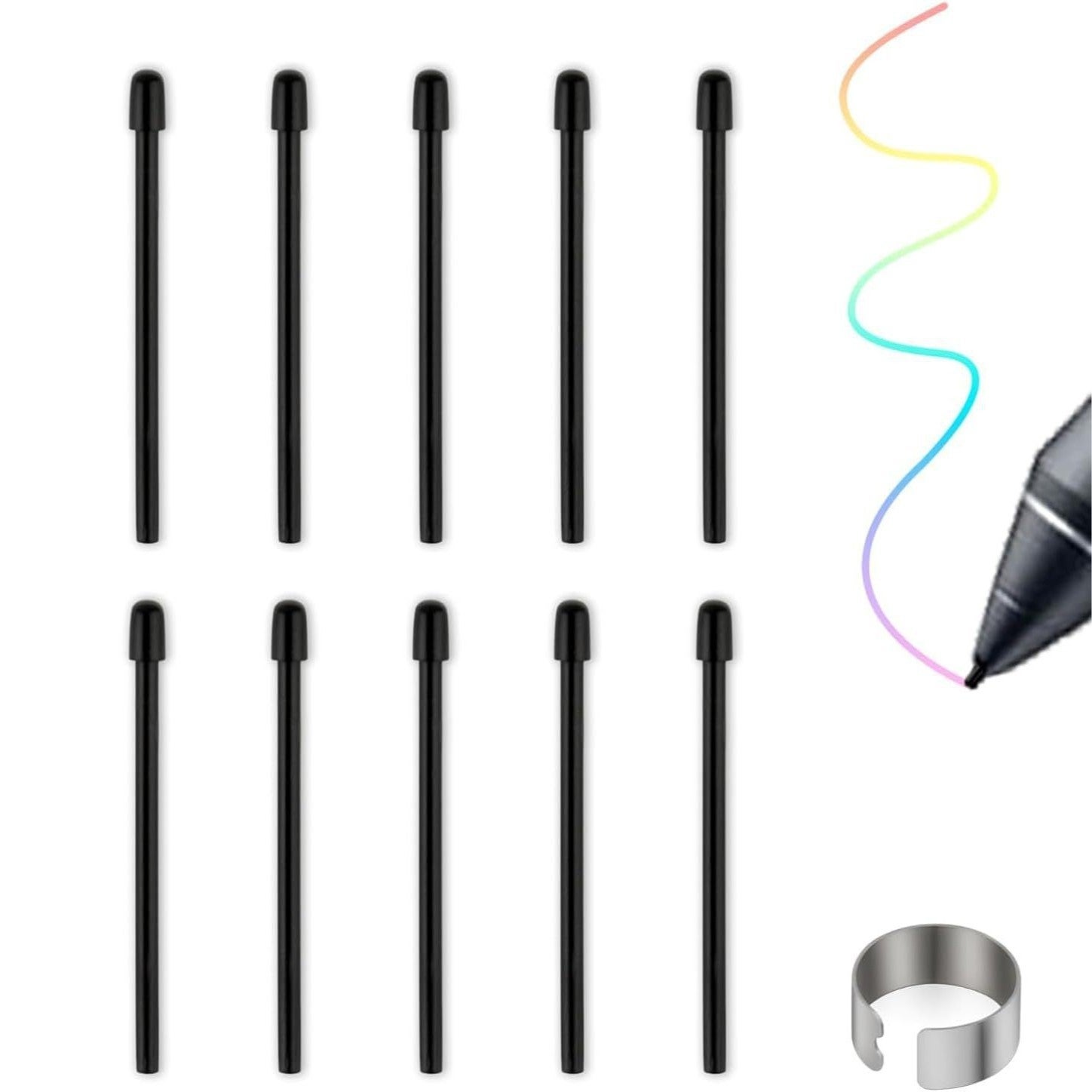 10pcs Nibs For Wacom Intuos Pro, Wacom Mobilestudio Pro, Wacom Cintiq Pro Nibs