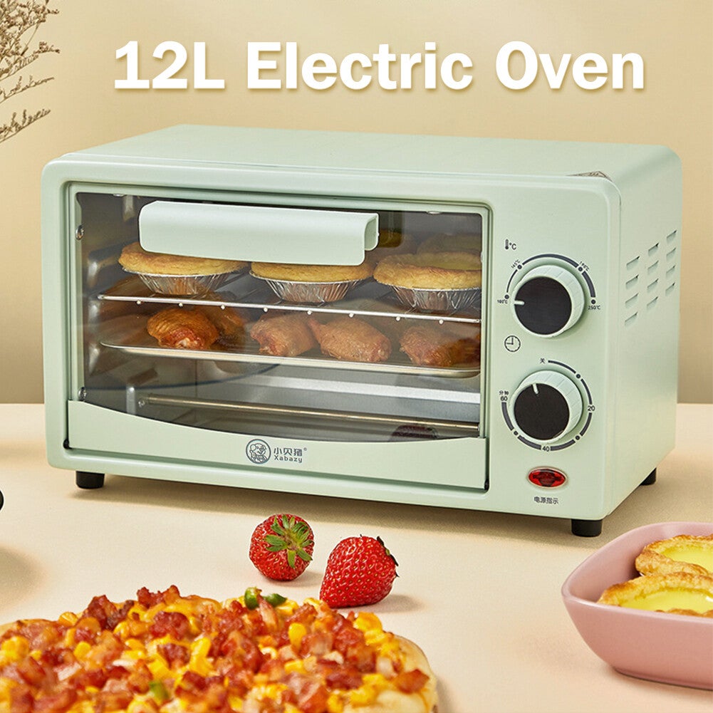Mini Electric Oven 12l Pizza Bread Cake Baking Grill Barbecue Roaster Toaster Au