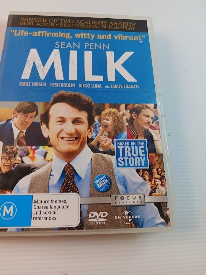 Milk (dvd, 2008) Rated M Region 2-4 Pal - Sean Penn- Based On A True
