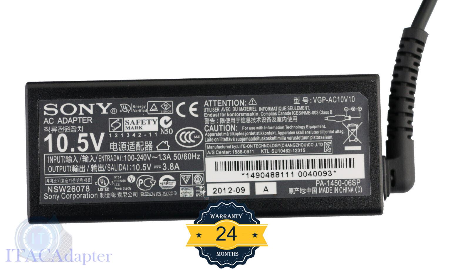 Original 10.5v Ac Adapter Charger For Sony Vaio Pro 13 Svp132a1cu Sv-p132a1cm
