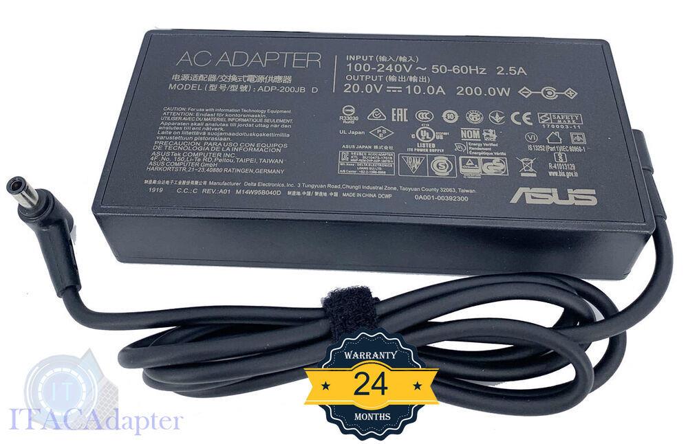 20v 10a 200w Ac Power Adapter For Asus Zenbook Pro 14 Oled Ux6404vi Ux6404vv