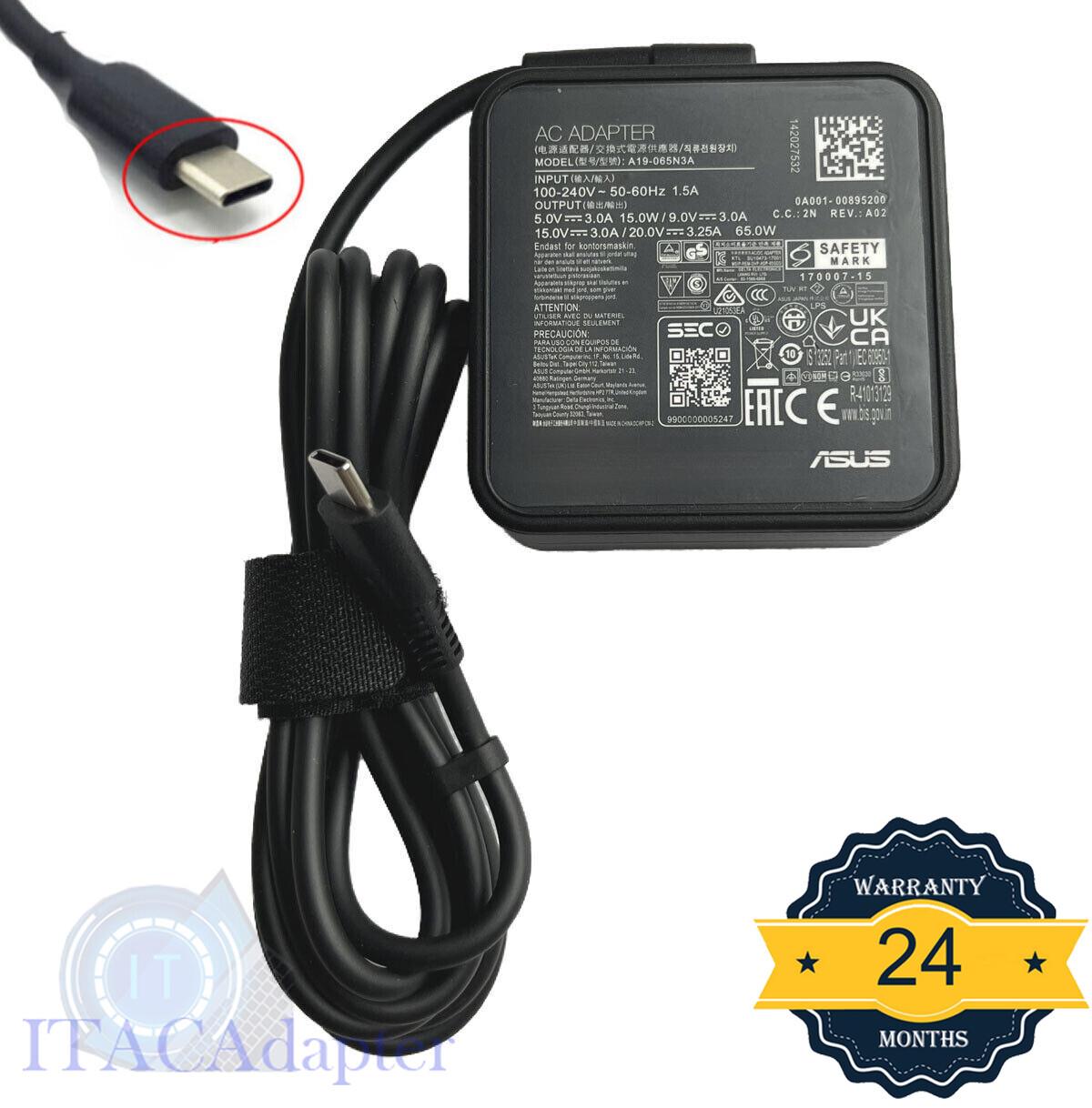 65w Usb Type-c Ac Adapter Charger For Asus Zenbook Duo Ux8406 Ux8406ma Powercord