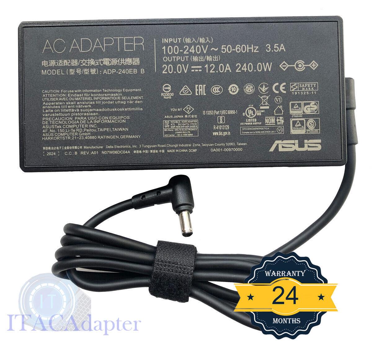 240w Ac Power Supply Adapter For Asus Zenbook Pro Duo Ux582 Lr-1bh2 Ux582 Series