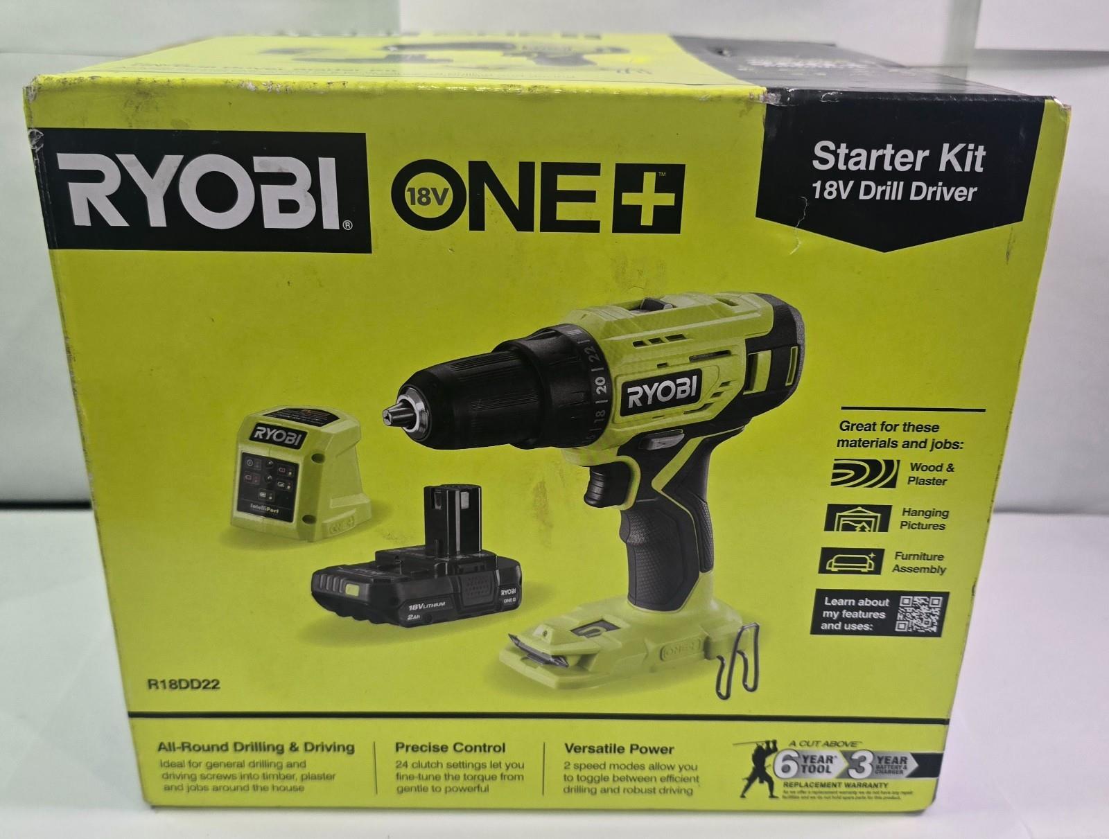 Ryobi 18v One+ Drill Driver Starter Kit
