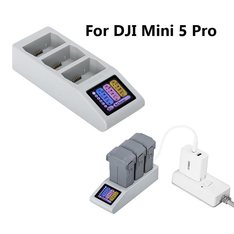 Fast Battery Charging Hub For Dji Mini 5 Pro Drone 3 Slots Battery Charger