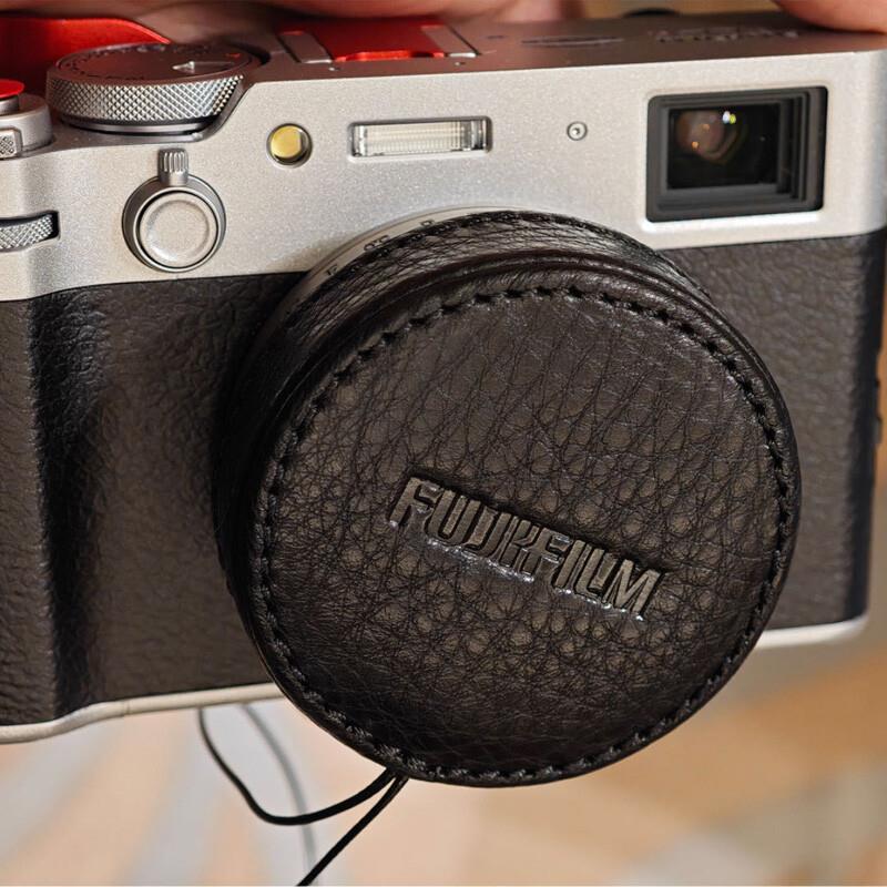 For Fujifilm X100vi X100v Handmade Genuine Leather Lens Cap