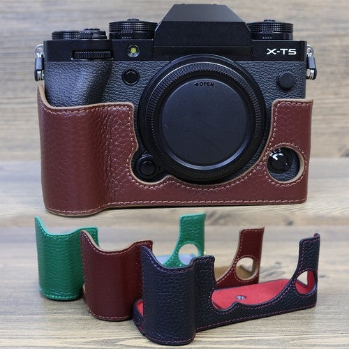 Genuine Real Leather Half Case Grip For Fujifilm Fuji X-t5 Xt5