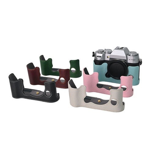 Genuine Real Leather Half Case For Fuji X-t50 Xt50 Camera Grip