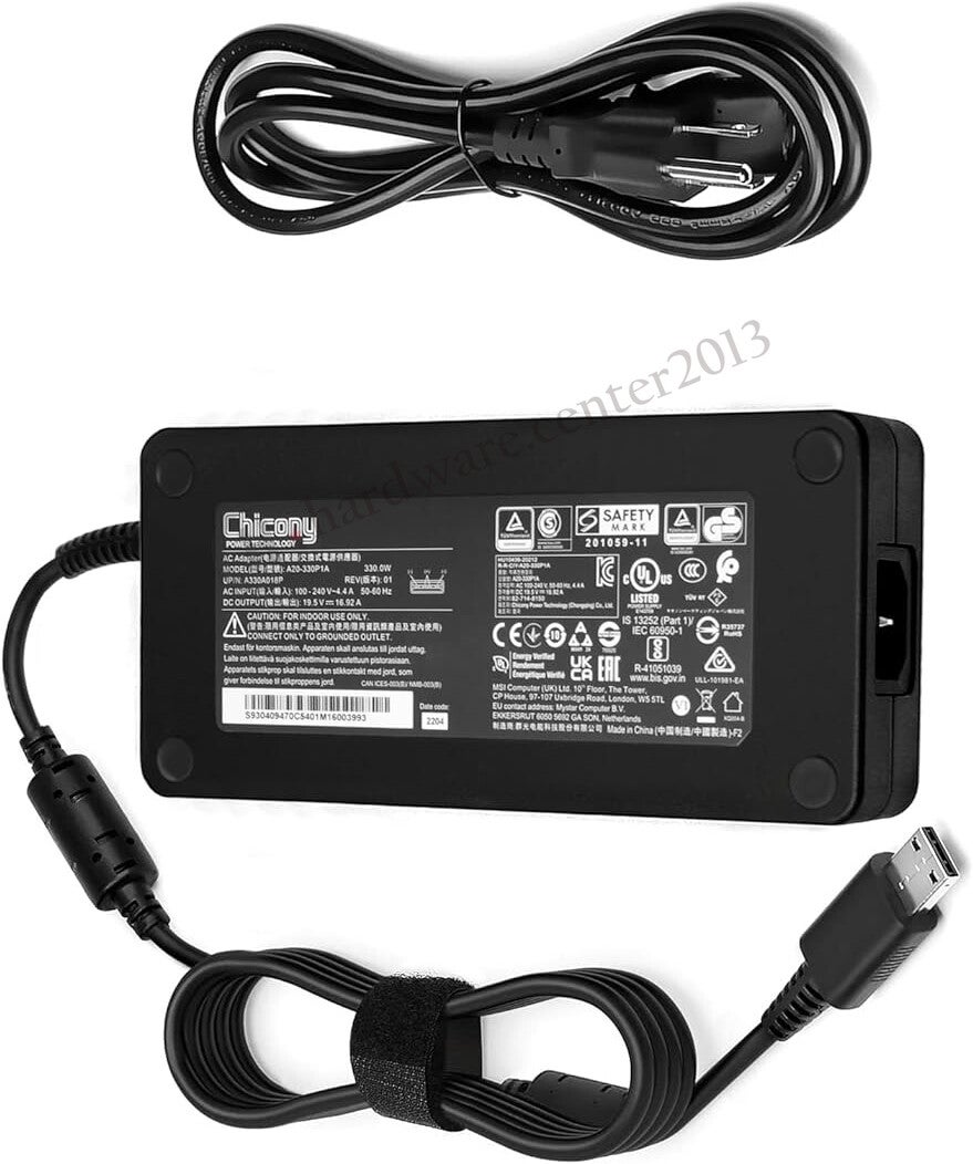 330w Usb Tip Msi Vector Gp76 Creatorpro X17 Gp76 Hx 12ux X17 A12ux Adapter Cord