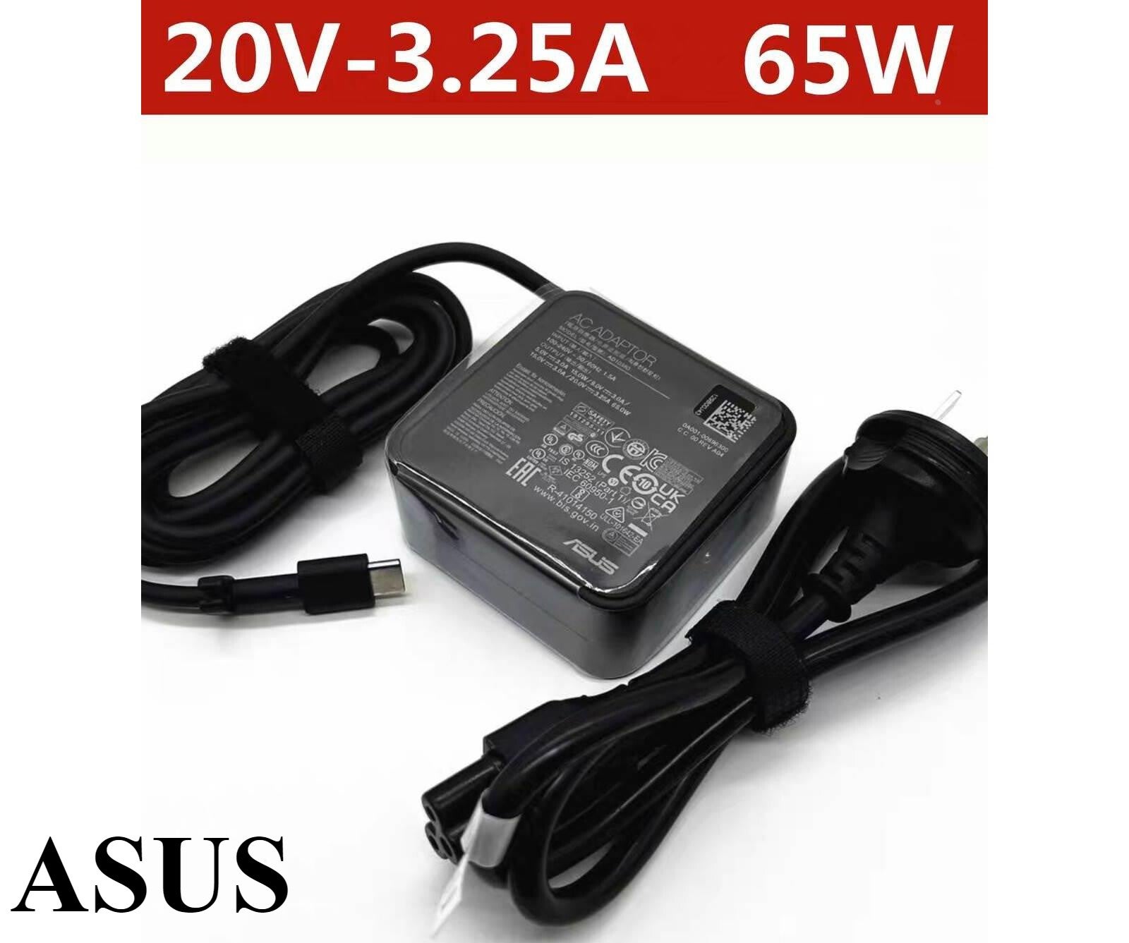 Original Asus 65w Usb-c Adapter For Asus Zenbook 14 Oled Um3406ha-as71-ca Pc