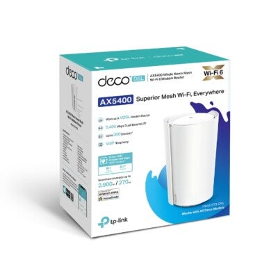 Tp-link Deco X73-dsl(1-pack) Deco X73-dsl Ax5400 Vdsl Whole Home Mesh Wi-fi 6 Sy
