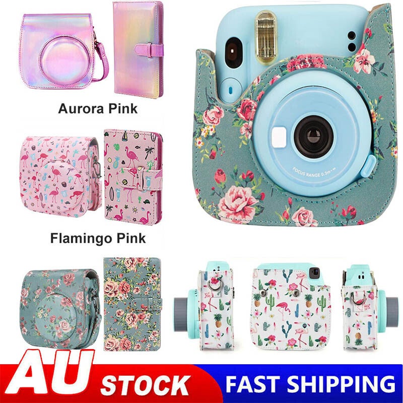 Leather Mini Camera Case Cover For Polaroid Mini 11 8 9 Fujifilm Instax Camera