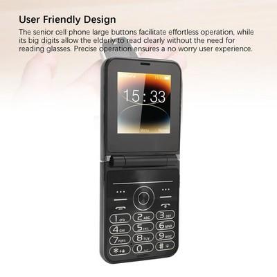 Big Button Flip Cell Phone Led Flashlight 2.6inch Senior Flip Phone For Indoor