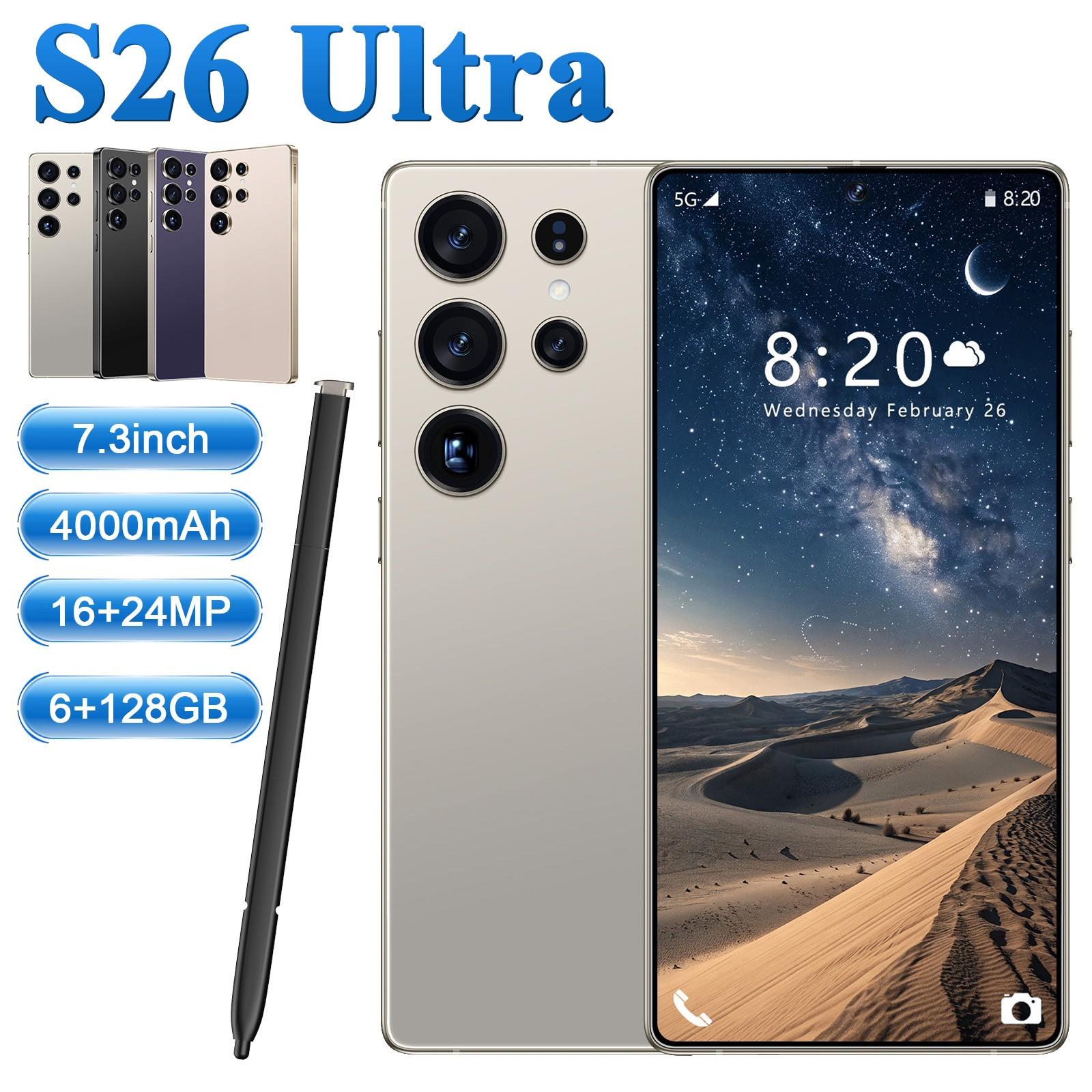7.3 Inch S26 Ultra Unlocked Smartphone 4g Dual Sim