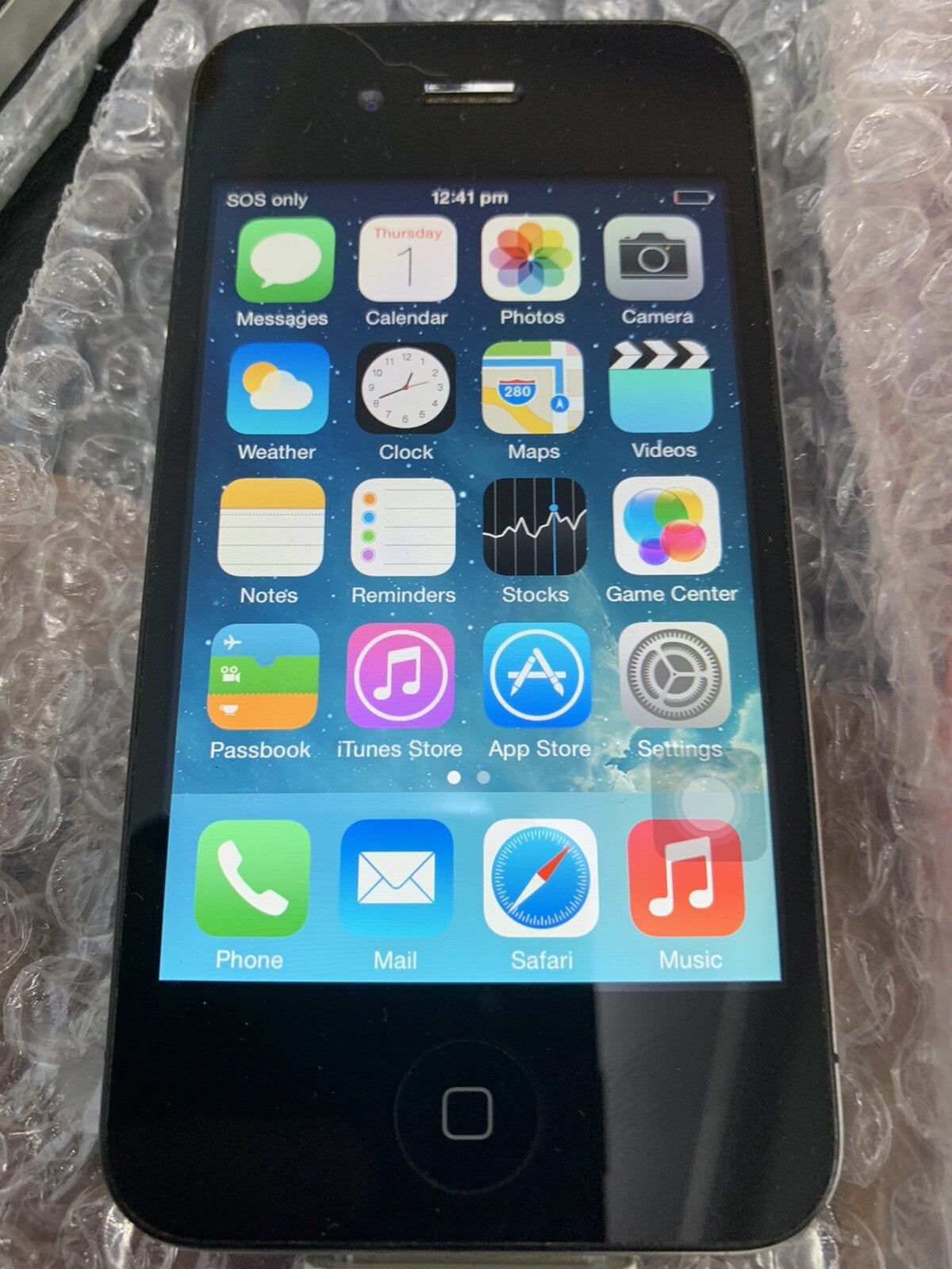 Apple Iphone 4 - 8gb - Black (unlocked) A1332 Nil Home Button (ip4/12)