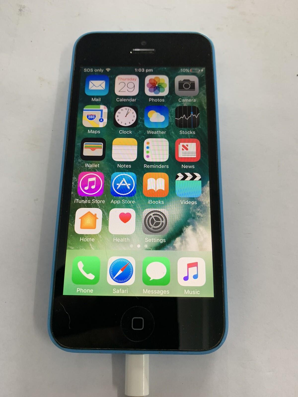 Apple Iphone 5c - 16gb - Blue (unlocked) A1529 (ip5c/7)