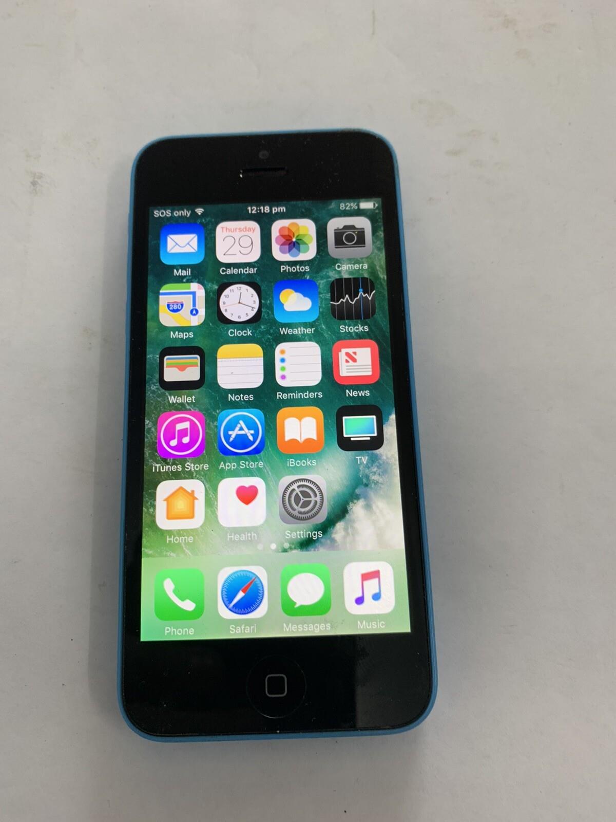 Apple Iphone 5c - 16gb - Blue (unlocked) A1529 (gsm) (ip5c/1)