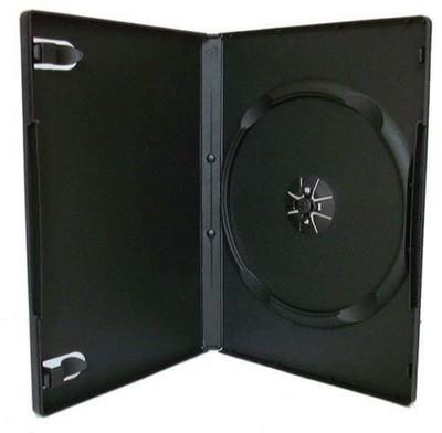 10 Standard Single 14mm Hold 1 Dvd Cover Disc Case + Outer Wrap Insert Black Po