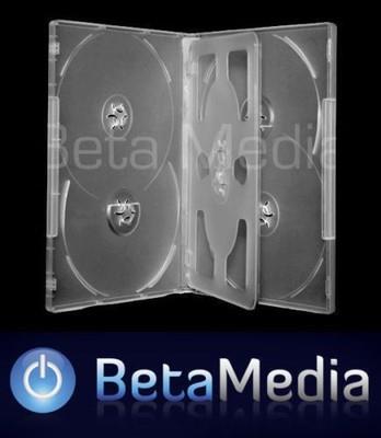 10 X Clear 14mm Holds 6 Discs Quality Cd / Dvd Cover Cases
