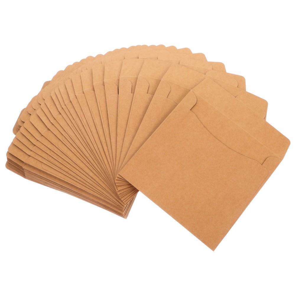 50 Pcs Paper Cd Holder Packaging Bag Business Card Sleeve Cardboard Sleeves