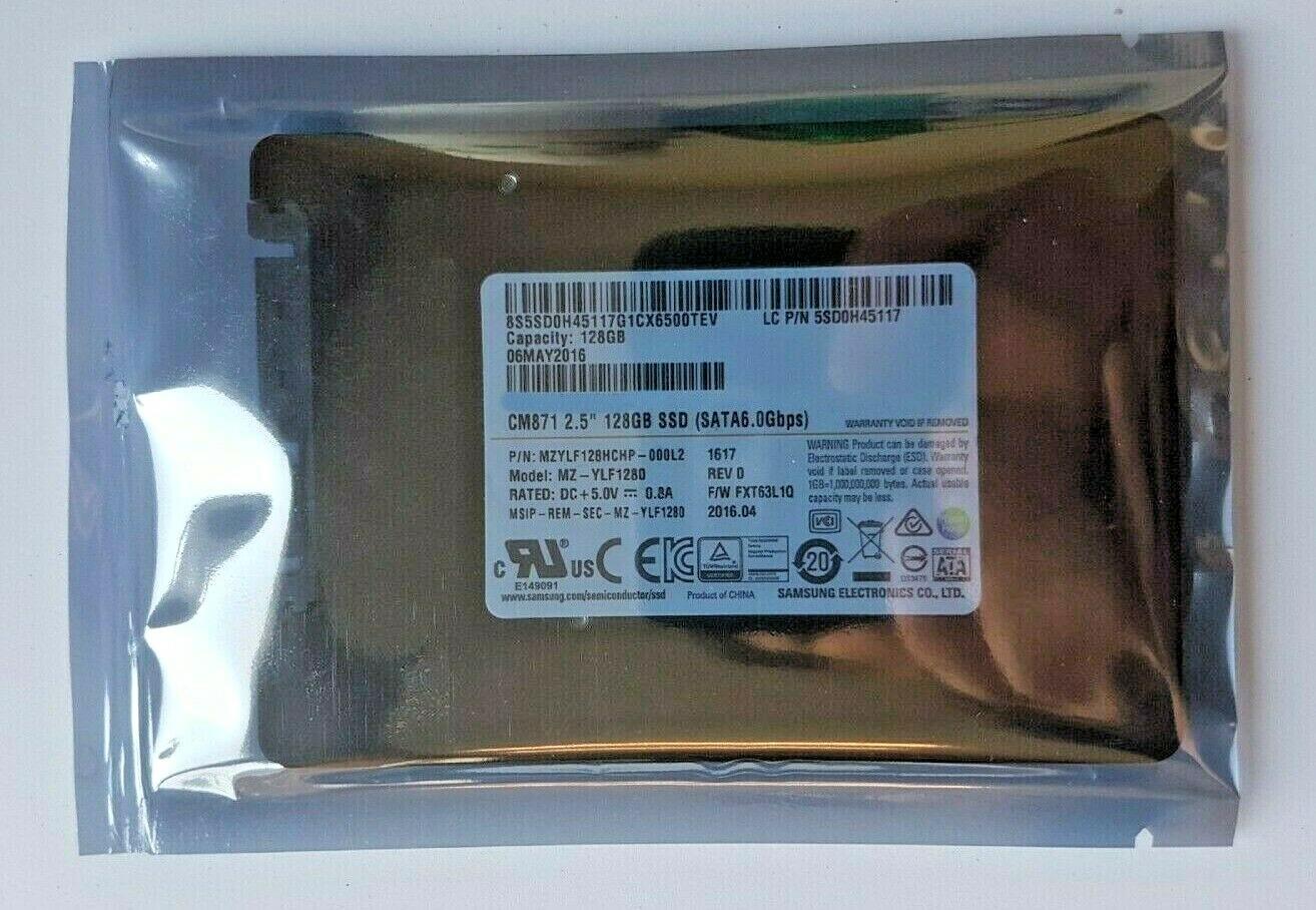 128gb Sata Samsung Mz-ylf1280 Ssd 2.5" Internal Hard Drive