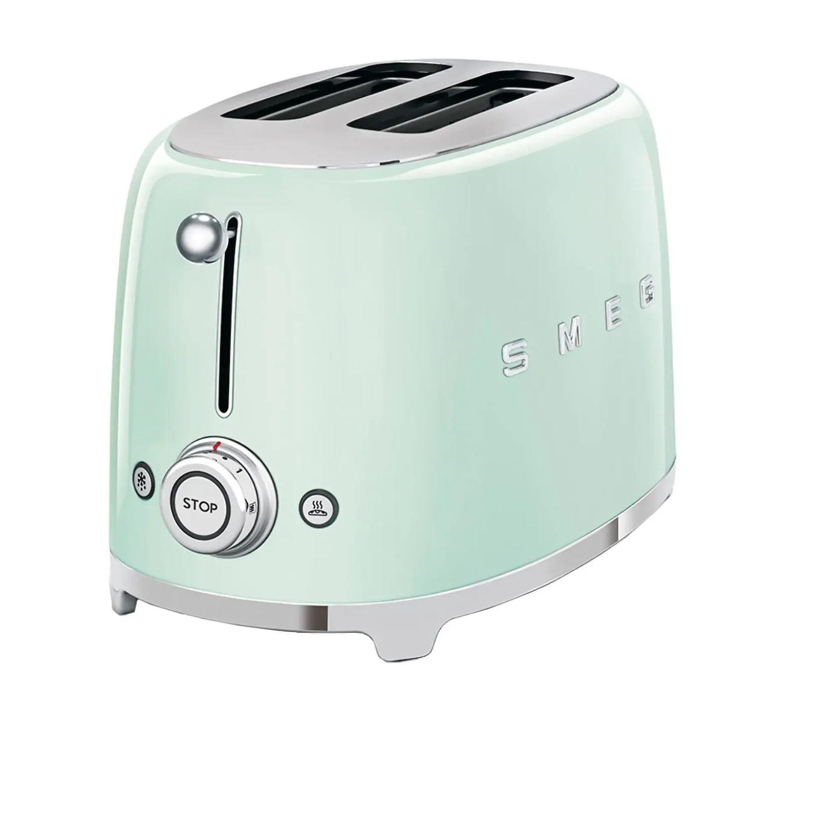 Smeg 50's Retro Style Tsf01 2 Slice Toaster Pastel Green